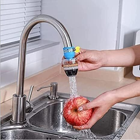 Pack Of 2 Activated Carbon Faucet Water Filter | Tap Water Purifier For Kitchen & Bathroom | Hard Water & Chlorine Removal | Universal Leak-Proof Tap Filter (Pack Of 2)