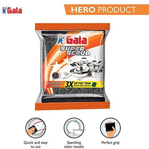 Gala Super Scrub Set (Pack Of 12, Black)