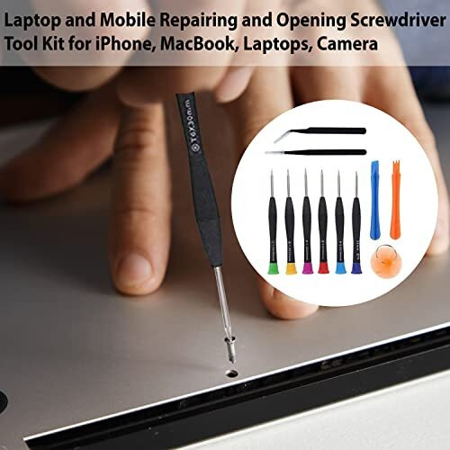 Pagkis Laptop And Mobile Repairing And Opening Screwdriver Tool Kit For Iphone, Macbook, Laptops, Camera, Multi-Color, (11 Pcs)