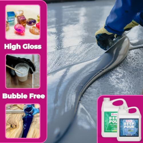 Oytra Resin Deep Pour Casting Liquid Hardener 7.5 Kgs 2 1 Ratio Art Materials Crystal Clear Craft Perfect For Professional Tabletop Preservation And Large Diy Cast Art Projects