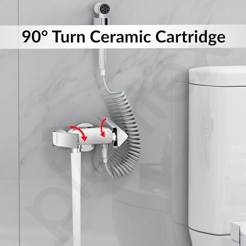 Plantex Pure Brass Two Way Bib Cock Tap With Compatible For Washing Machine With Water Saving Nozzle Attachment/2 In 1 Bib Tap -(Pri-307-Chrome)