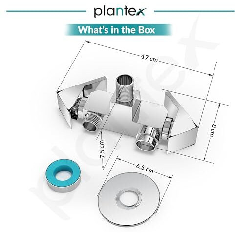 Plantex Pure Brass Two Way Bib Cock Tap With Compatible For Washing Machine With Water Saving Nozzle Attachment/2 In 1 Bib Tap -(Pri-307-Chrome)