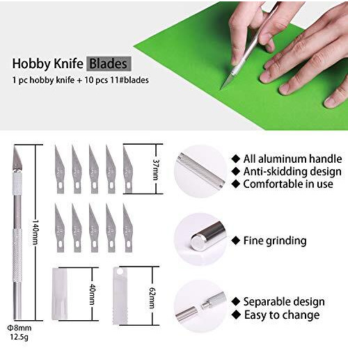 Zibuyu Wallpaper Scraper Tool Kit All Purpose Car Wrap Scraper Kit Tint Glass Film Scraper Kit With Scraper, Cutter, Blade Replacement, Smoother Tool Kit For Wall Paper, Car Wrap, Film