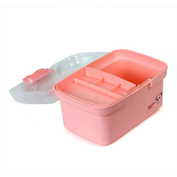 Baby Bucket Plastic Medical Kit | First Aid Kit | With Handle (Peach)