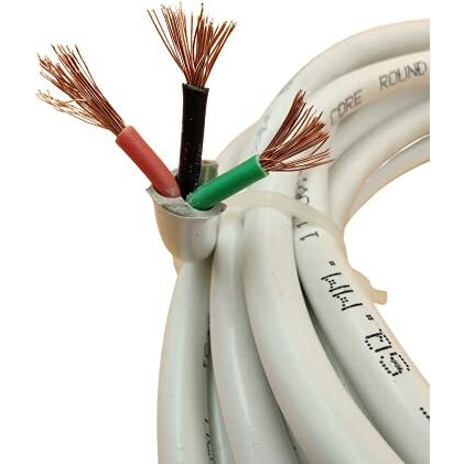 Indrico 2.5 Mm 3 Core Copper Cable Wire For A.C. Electrical Uses Isi Mark White Pvc (3 Meter)