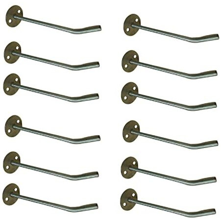 Q1 Beads 12 Pcs 4" Inch Stainless Steel Wall Mount Heavy Duty Display Hook Hanger For Mobile Shop,Counter Display With Hardware Fittings(4 Inches, 12 Pcs)