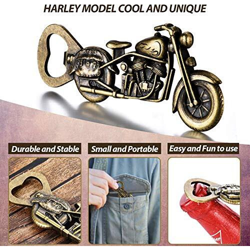 Hasthip Motorcycle Bottle Opener, Beer Bottle Opener Gift For Man, Cool Retro Motorcycle Opener Gift For Fathers Day Valentine's Day Birthday, Gadgets Presents Son Husband Grandpa Boyfriend Christmas