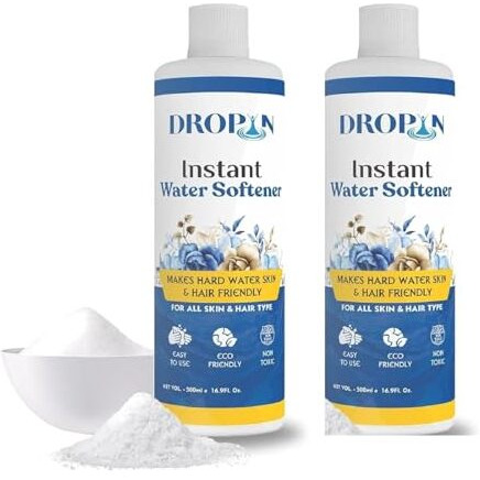 Dropin Water Softener 500Ml | Instant Hard Water Softening Agent | Reduces Hair Fall & Skin Irritation | Disables Calcium & Magnesium | Ph Balanced Solution | Non Toxic And 100% Safe