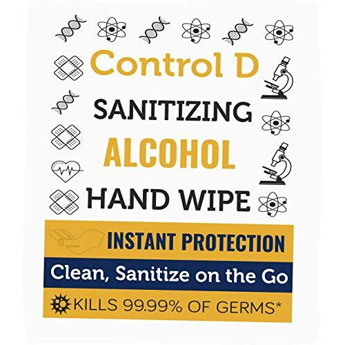 Control D Wipes For Disinfection & Hand Sanitizing (50 Wipes)