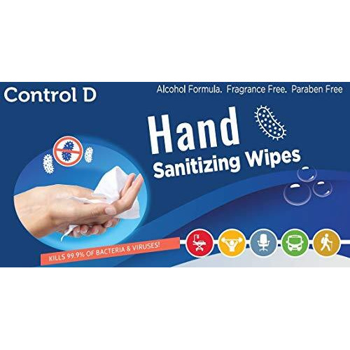 Control D Wipes For Disinfection & Hand Sanitizing (50 Wipes)