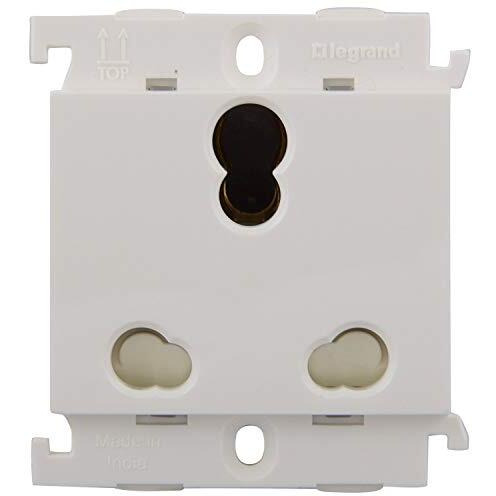 Legrand Mylinc Polycarbonate 16A 3 Pin Multi Socket 675555 (White)