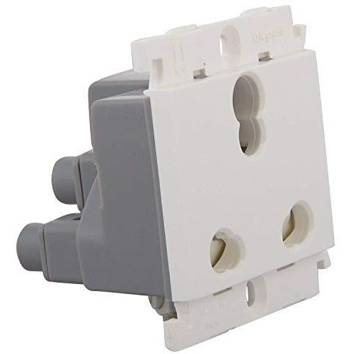 Legrand Mylinc Polycarbonate 16A 3 Pin Multi Socket 675555 (White)