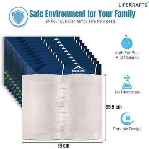 Lifekrafts Fly Glue Board, Sticky Glue Traps Designed For Efficient Insect Control. Ideal For Kitchens, Rooms, Offices, And Homes. Pack Of 20 (Size 18.5 X 25.5 Cm), Blue Color.