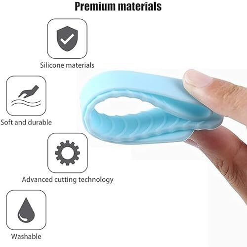 Curated Cart Silicone Toilet Seat Cover Lifter | Self-Adhesive Toilet Seat Holder With Double Tape | Toilet Cover Support Tools Bathroom Accessories Maintain Hand Hygiene (Pack Of 4)