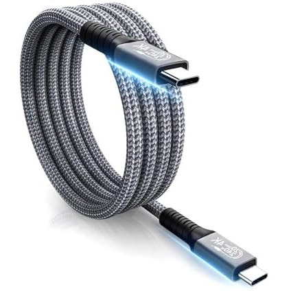 Verilux Type C To Type C Cable, 4.9Ft Pd 240W Fast Charging Cable Adapter, Support 20Gbps Data Transfer, 4K@60Hz Display Male To Male Usb Type C Cable For Thunderbolt 4/3, Mobile, Macbook, Samsung