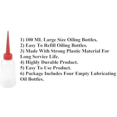 Eastasif Bottle Pour Spouts Lubricating Oil Dispenser Empty Sewing Machine Oil Bottle Tel Kuppi Empty Oil Dispenser - Pack Of 4