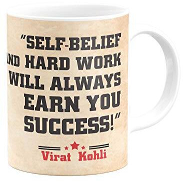Eagletail India Virat Kohli Quote Printed Ceramic Coffee Mug 11Oz