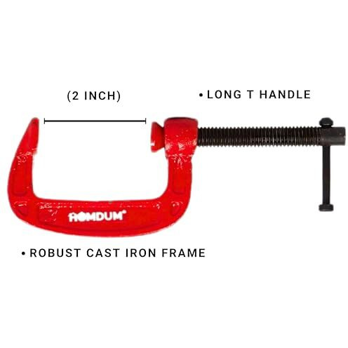 Homdum Heavy Duty G Clamp | C Type Clamping Tool | Set Of 4 Pieces (2 Inch)