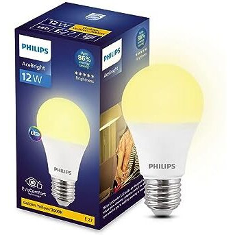 Philips 12-Watt Led Bulb |Acebright High Wattage Led Bulb|Base E27 Light Bulb For Home | Warm White, Pack Of 2