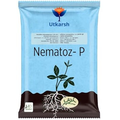 Utkarsh Nematoz-P | Verticillium Chlamydosporium (Pochonia Chlamydosporia) 1.0% W.P 2 X 10^6 Cfu/Gm Min. For Plants, Crops And Home Gardening (1 Kg Pack Of 1)