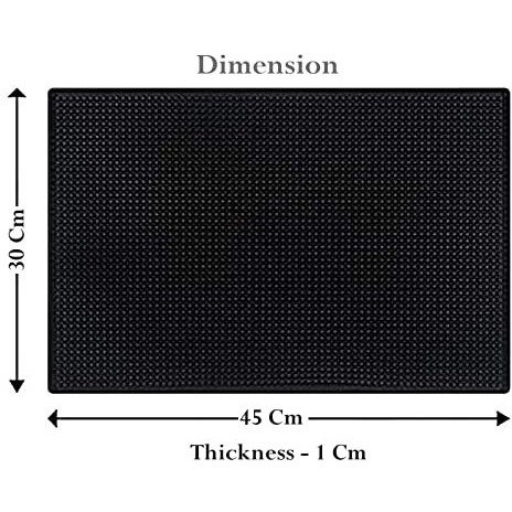 Store2508 Pack Of 2 Pvc Rubber Non Slip Bar Service Spill Mat For Counter Top Black 18&quotX12"