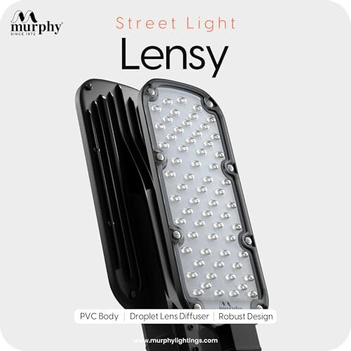 Murphy Led Lensy 50 Watts Ip-65 Bis Approved Waterproof Outdoor Street Light, Cool White Pack Of 1