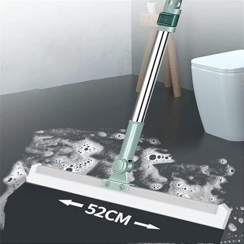 Zexrel 2 In 1 Floor Cleaner Brush Multifunction Magic Broom,Silicone Floor Squeegee Broom With Long Handle,Scraping Besom For Floor Bathroom Kitchen Shower Tile Pet Hair- (1)