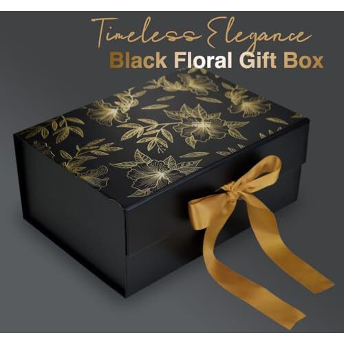 Rbs- Gift Box For Packing (23 X 16 X 10Cm) Multipurpose Hamper Box Holds Upto 5Kg Birthday Cardboard Box (1 Pack) Ideal For Return Gift Hamper Box Empty Wedding Box For Gift (Small Gold Floral)