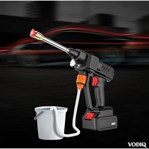 Car Washer High Pressure Gun Livtee Cordless Portable Wireless Pressure Washer Gun 48V 12000Mah High Pressure Water Gun For Car Wash Bike Washing Cleaning (Double Battery)
