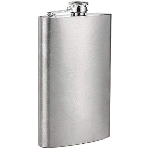 Birud Hip Flask 10 Oz Design Engraved Alcoholic Beverage Holder Wine Whiskey Drinks Bottle (295 Ml)