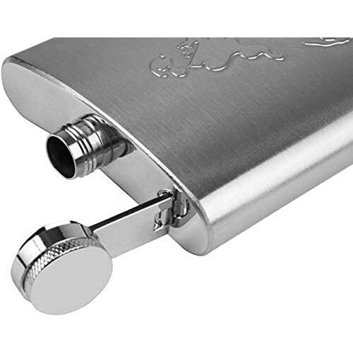 Birud Hip Flask 10 Oz Design Engraved Alcoholic Beverage Holder Wine Whiskey Drinks Bottle (295 Ml)