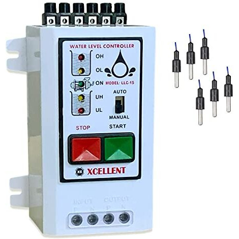 Microtail Xcellent (Fully Auto & Semi Auto) Water Level Controller Upto 1.5 H.P.  Single Phase With Sensor Level Dry Run Protection