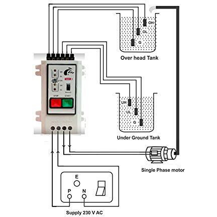 Microtail Xcellent (Fully Auto & Semi Auto) Water Level Controller Upto 1.5 H.P.  Single Phase With Sensor Level Dry Run Protection