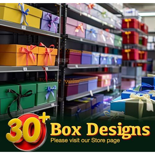 Rbs - Rigid Box Sivakasi Medium Gift Boxes For Packaging, 2.5M Ribbon (1 Pack) Hamper Boxes For Gift Empty (26 X 26 X 8Cm) Gift Cardboard Box Empty Gift Hamper Box Reusable Valentine Gift Boxes (Pink)