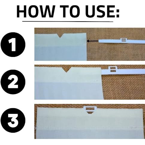 Fapbadri Vertical Plastic Blind Hanger - 50 Pieces