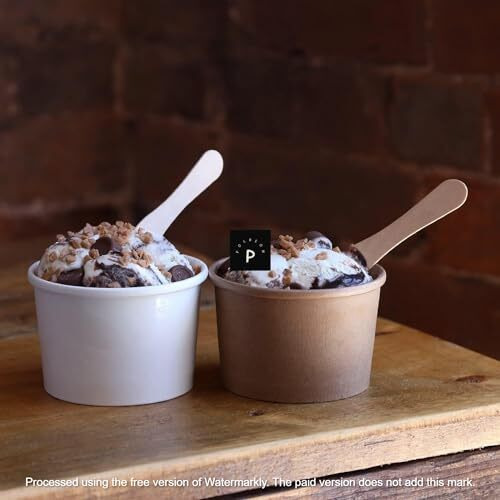 Pocheon - 1000 Pcs Disposable Wooden Biodegradable And Eco-Friendly Spoon Wooden Ice-Cream And Dessert Spoon | Used For Tasting, Sampling, And Crafts Size 75 Mm (1000)