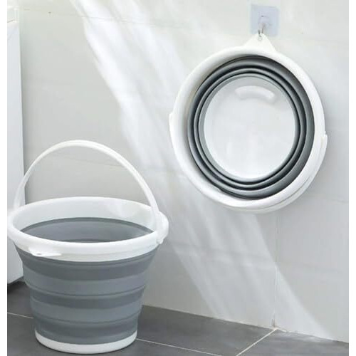 Dardris Collapsible Silicon Folding Bucket, 10 Ltr. (Multicolour, Thermoplastic Elastomer + Polypropylene)