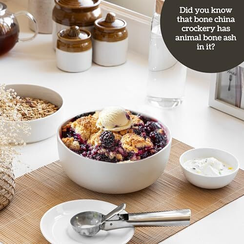 Claymistry Wide Ceramic White Serving Bowl | Set Of 1 | 20Cm * 20Cm * 8Cm | Matte Finish | Dishwasher, Oven & Microwave Safe | Salad, Fruit, Soup, Dessert, Mixing Bowl | Premium Kitchen Crockery