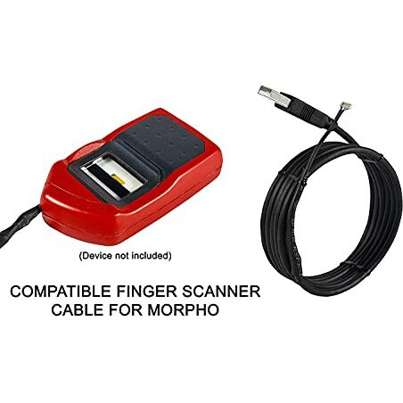 Senbun Usb 2.0 Morpho Cable, Morpho Device Cable For Mso 1300 E/E2/E3 Biometric Finger Print Scanner Morpho Usb Cable (Usb 2.0)