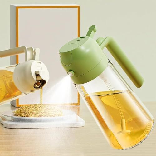 Jasifs Olive Oil Sprayer For Cooking Glass Oil Dispenser Bottle Spray Mister, Refillable Food Grade Oil Vinegar Spritzer Sprayer For Air Fryer,Salad,Baking,Grilling, Frying (Oil Spery 500 Ml)