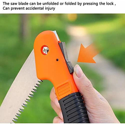 Whitecloud Transforming Homes Folding Pruner Cutter Steel Garden Hand Saw Tool For Cutting Sawing Pruning Tree Branch (A006, Multcolor) Hand Powered (Pack Of 1)