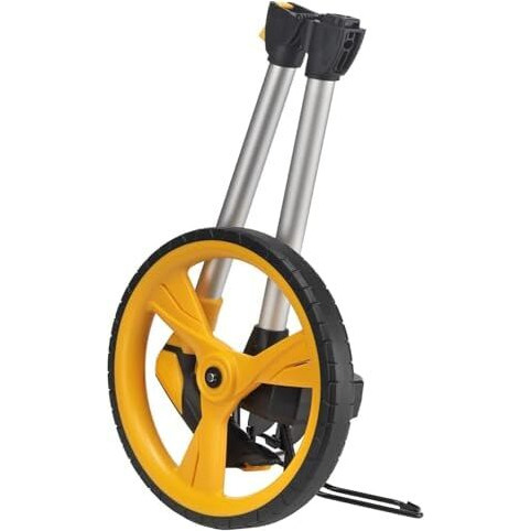 Freemans 10Km Foldable Measuring Wheel/Roadometer With High Traction Pu Tire And Soft Grip Bi-Material Handle | 30Cm/12-Inch Abs Wheel | Foldable Handle For Easy Storage And Carry Bag