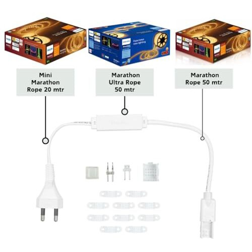 Philips Rope Light Accessories | Recommended To Be Used Marathon, Marathon Ultra And Mini Marathon Rope Light | Pack Of 1