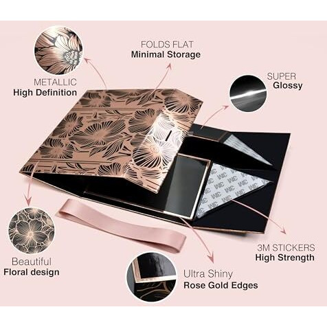 Rbs - Rigid Box Sivakasi Gift Box 23 X 16 X 10Cm Gift Boxes For Packaging (1 Pack) Decorative Valentine's Day Gift Packing Box Multipurpose Gift Hampers Hold Upto 5 Kg (Dahlias)