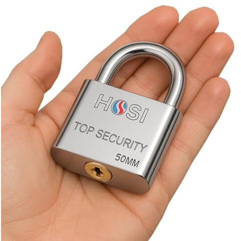 Eshcon Brass Cylinder Heavy Duty Top Security Padlock 50Mm With 3 Keys[Imported Lock]