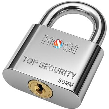 Eshcon Brass Cylinder Heavy Duty Top Security Padlock 50Mm With 3 Keys[Imported Lock]