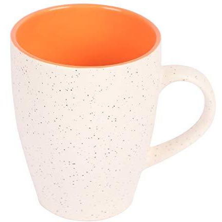 Anwaliya Edesia Series Coffee Mug - Ceramic Set Of 6 (280Ml) Handcrafted Design Tea Cups Set Of 6 Stackable, Chip Resistant, With Handles Large Serving Coffee Cup, Guin (Inner Color May Vary)