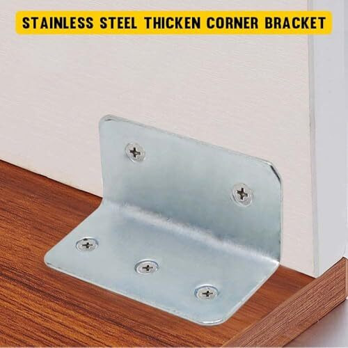 Volo L Angle Bracket For Reinforcing Chairs/Tables - Shelf Bracket 25Mmx25Mm Zinc Plated, L Shape Bracket For Solid Shelf Support, Joint Right Corner Brace (1 X 1 Inch) (25Mm (1"), 12)