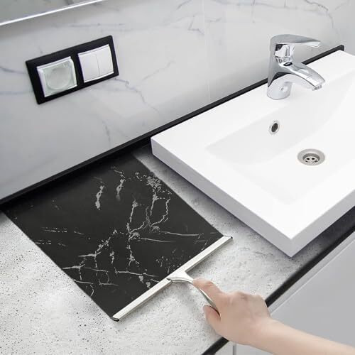 Bath Guru Stainless Steel Rustless 304 Grade Bathroom Kitchen Cleaning Wiper Glass Squeegee For Car, Mirror, Glass Shower Room Of Home Office Hospital Gyms (12 Inch)