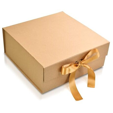 Rbs - Medium Gift Box (1 Pack) Gift Boxes For Presents Decorative Gift Box (26 X 26 X 10 Cm) Shirt Gift Boxes Multipurpose Gift Box Foldable Gift Boxes Holds Upto 8 Kg Empty Boxes (Medium Kraft)